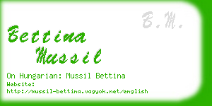 bettina mussil business card